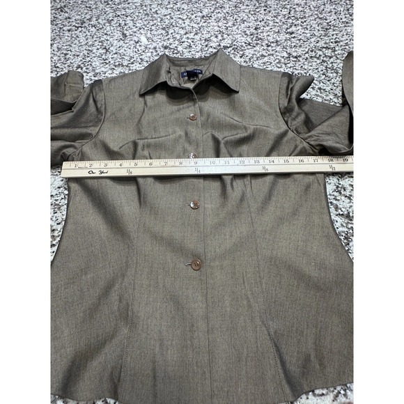 Ann Taylor Loft Women's Iridescent Jacket Size 8 Lined Long Sleeve Jacket Preppy - Picture 10 of 12